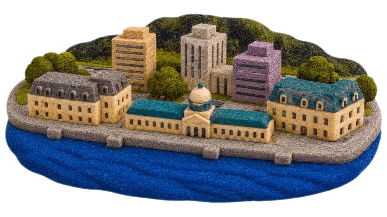Felt city illustration for Montréal, Québec