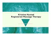 Kristina Hystad Registered Massage Therapist